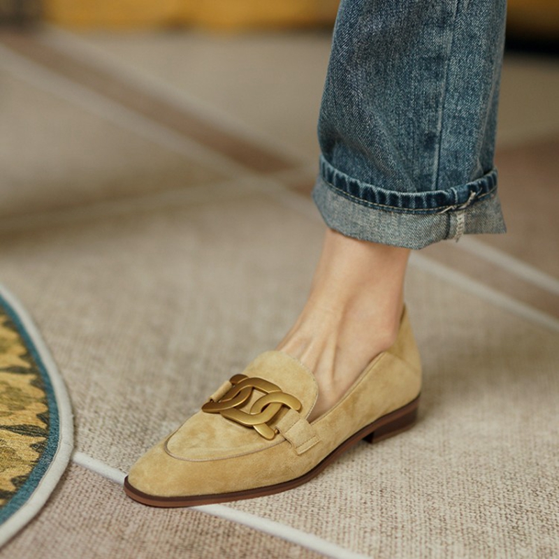 Suede Leather Women Loafers Sp - Casual Sandal Leather review and price