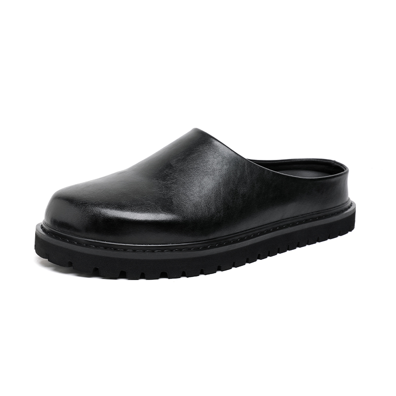 Platform Flats Leather Mules M - Flip Flop Leather Men review and price
