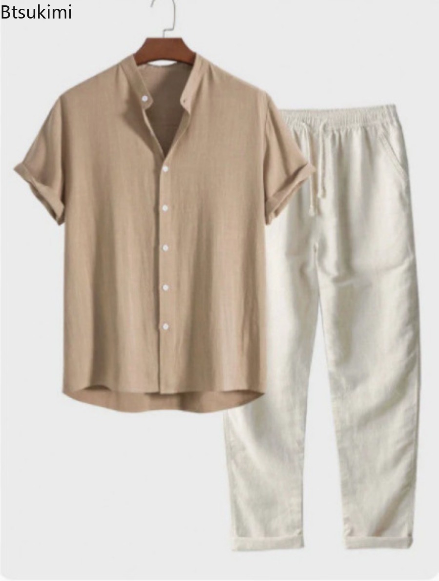 2026 Men's Fashion Solid Beach - Short Linen Drawstring review and price